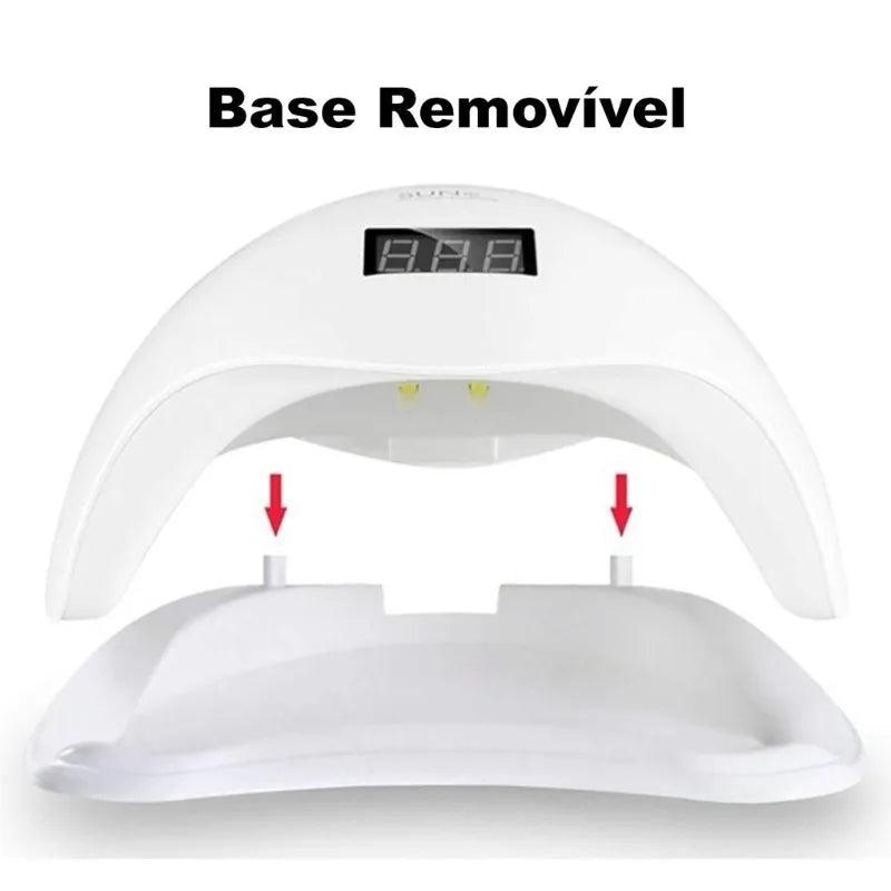 Cabine Estufa De Unha Sun 5 Digital 48w Bivolt 24 leds Uv Para Unhas Gel Acrígel