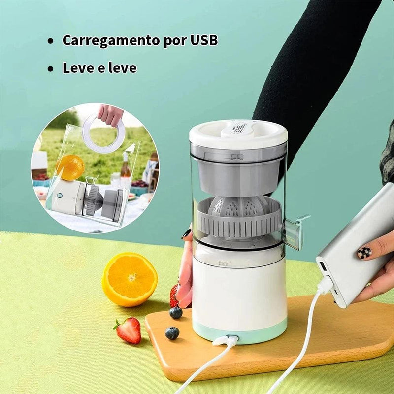 Espremedor de Laranja Elétrico Máquina de Suco de Frutas Carregamento USB