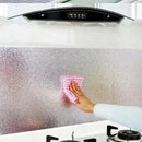 Papel de parede de alumínio adesivo à prova d'água e anti-óleo para armário de cozinha