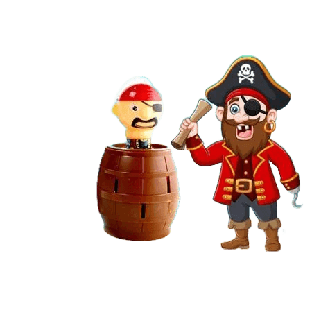 Brinquedo Pula Pirata Barril