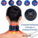 Mini Massageador EMS Estimulador Elétrico De Pescoço Portátil.