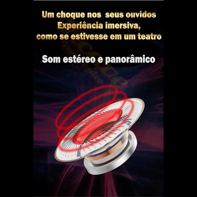 Fone de Ouvido com Fio com Microfone de Cobre Driver Estilo Esportivo