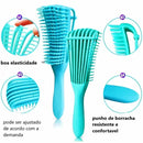 Pente de Cabelo Escova Polvo Multifuncional Cachos Fácil Desembaraço