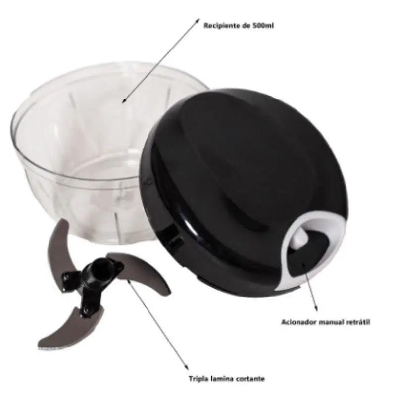 Processador de alimentos manual.