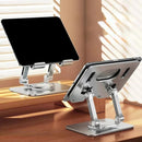 Rotativa Tablet Stand Adequado para iPad, Suporte Tablet Dobrável Ajustável, Alumínio Telefone Desktop Stand, Adequado para Aulas Online, 360 °