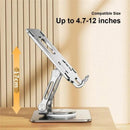 Rotativa Tablet Stand Adequado para iPad, Suporte Tablet Dobrável Ajustável, Alumínio Telefone Desktop Stand, Adequado para Aulas Online, 360 °