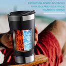 Copo Térmico 473ml Com Tampa Abridor Inox