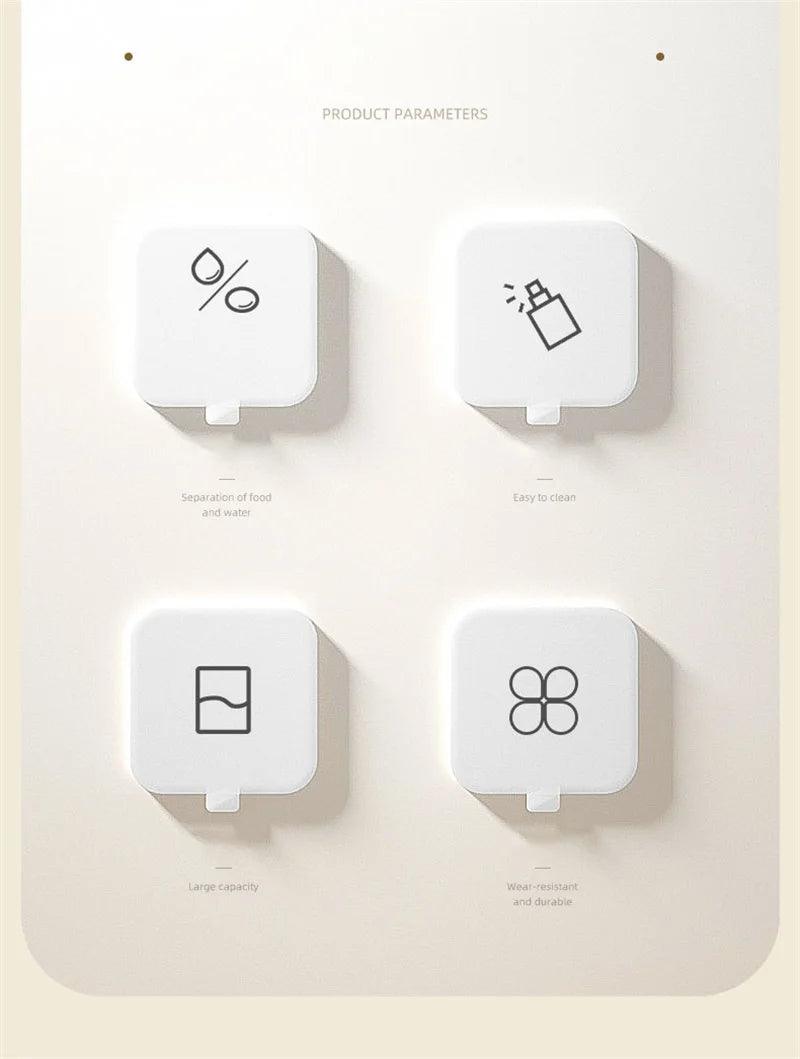 Tigela de Água Transparente Recipiente de Armazenamento de Alimentos para de Gato e Cachorro Acessórios