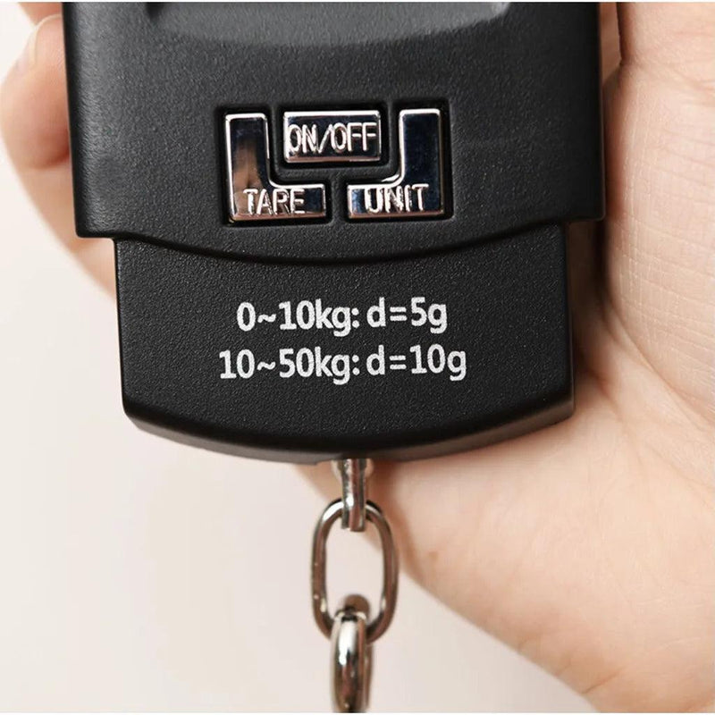 Balança digital portátil, bagagem de mão, peça até 50 kg.
