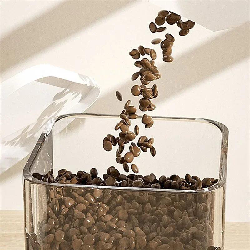 Tigela de Água Transparente Recipiente de Armazenamento de Alimentos para de Gato e Cachorro Acessórios