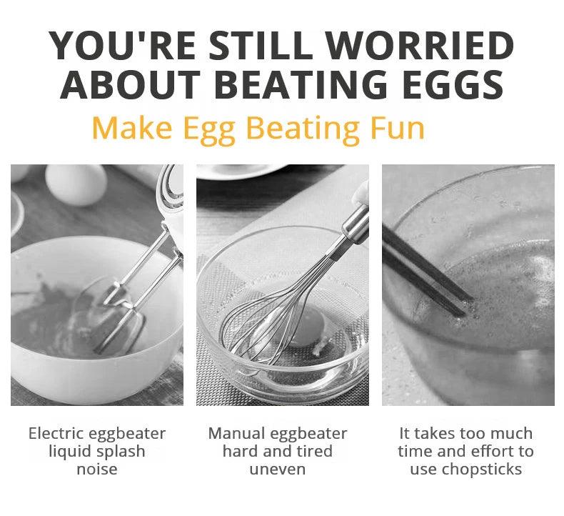 Semi-automático Batedor de Ovos Manual Misturador