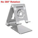 Rotativa Tablet Stand Adequado para iPad, Suporte Tablet Dobrável Ajustável, Alumínio Telefone Desktop Stand, Adequado para Aulas Online, 360 °