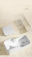 Tigela de Água Transparente Recipiente de Armazenamento de Alimentos para de Gato e Cachorro Acessórios