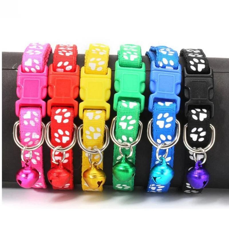 Kit Coleiras Para Cães Pequenos E Gatos Ajustáveis C/ Guizo