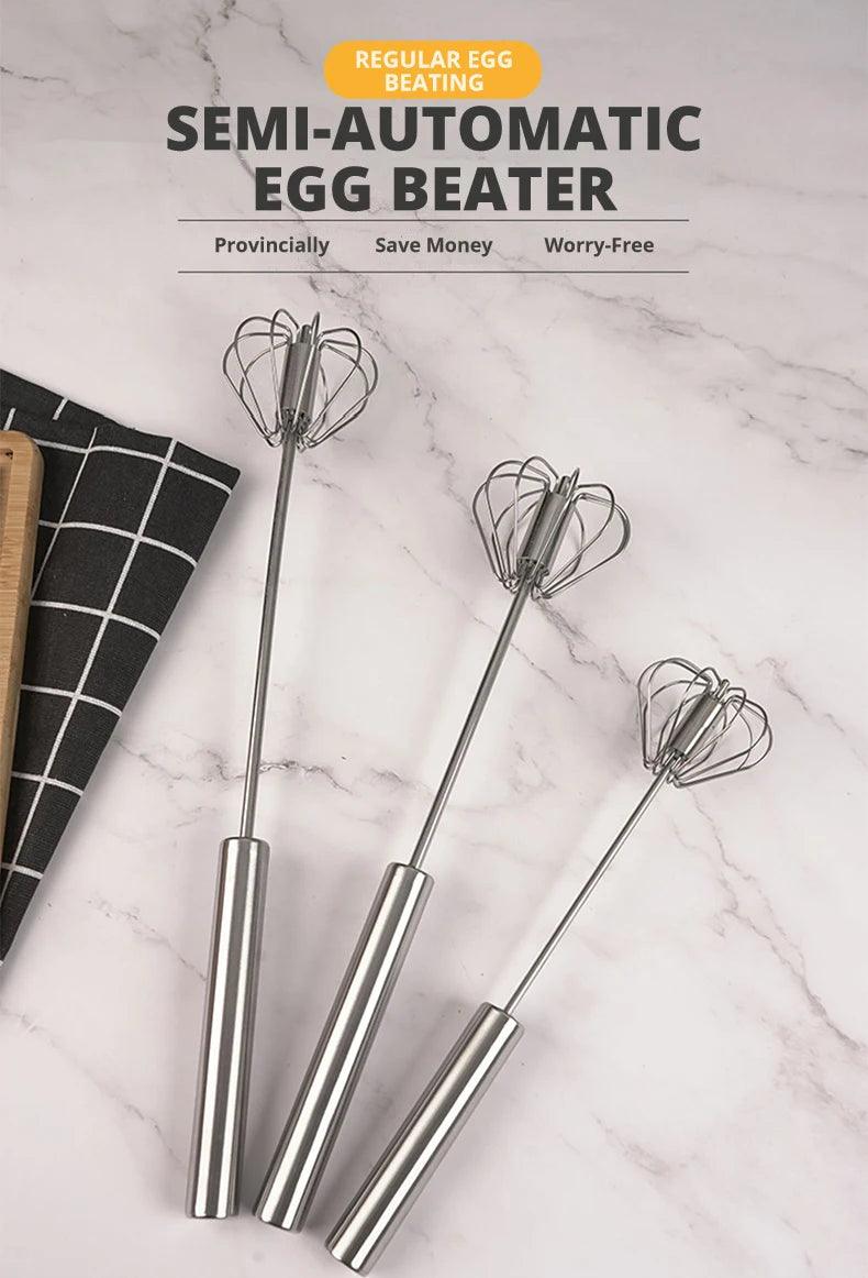 Semi-automático Batedor de Ovos Manual Misturador