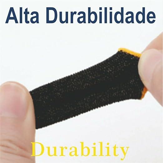 Par Luva De Dedo Gamer Para Jogar Pubg Free Fire  brilho  preto