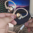 Fone de Ouvido com Fio com Microfone de Cobre Driver Estilo Esportivo