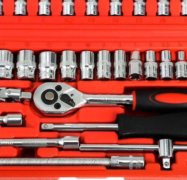 Soviética multiuso jogo ferramenta soviética, com caso, 46 peças.